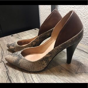 Corso Como Snakeskin and Leather Heels